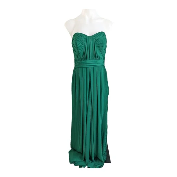 white christmas dresses Georgette Trapeze Maxi Dress by Jewel Badgley Mishcka – Badgley Mischka